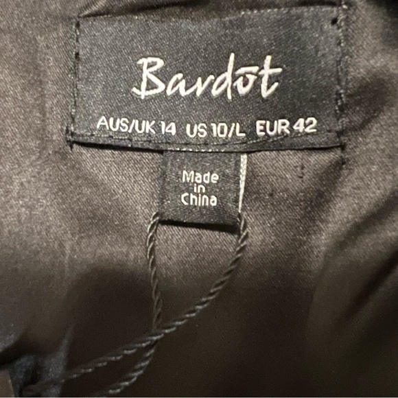 NWT Revolve Bardot Lace Embroidered Dress in Black 10 Large Goth Event Formal - Picture 11 of 16